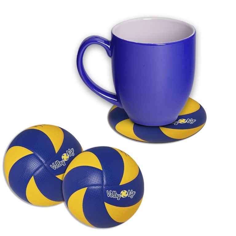 ПОДСТАВКИ ПОД СТАКАН "МЯЧ КЛАССИЧЕСКИЙ" (4 ШТУКИ)