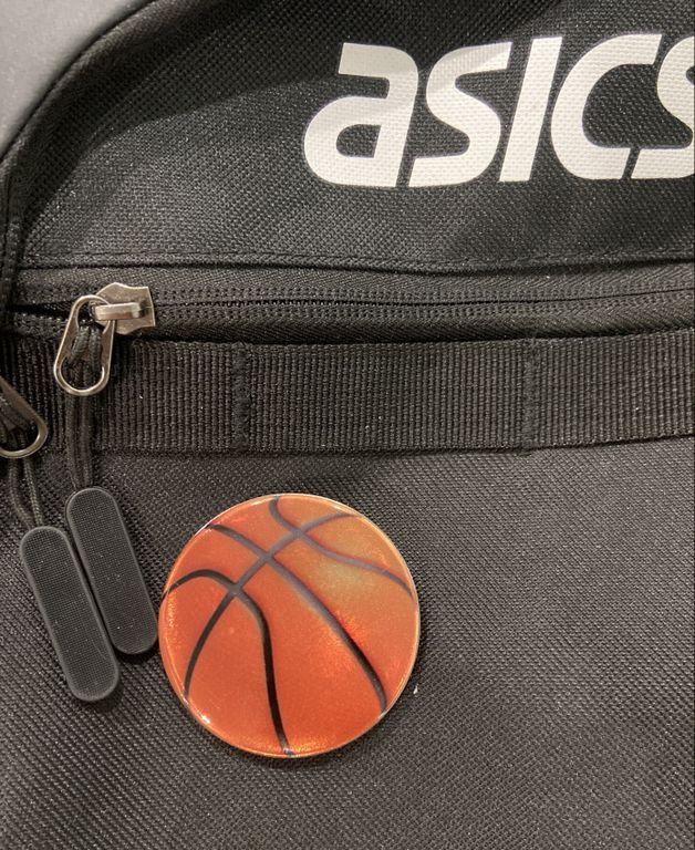 Значок светоотражатель «Баскетбольный мяч»