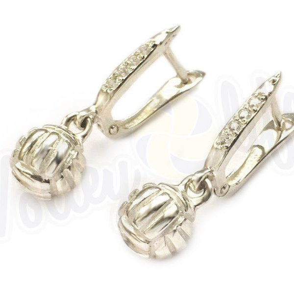 Серьги с английским замком "Волейбол"