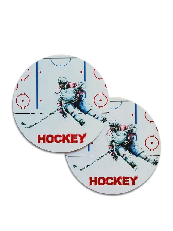 ПОДСТАВКИ ПОД СТАКАНЫ "ХОККЕЙ"( 2ШТ)
