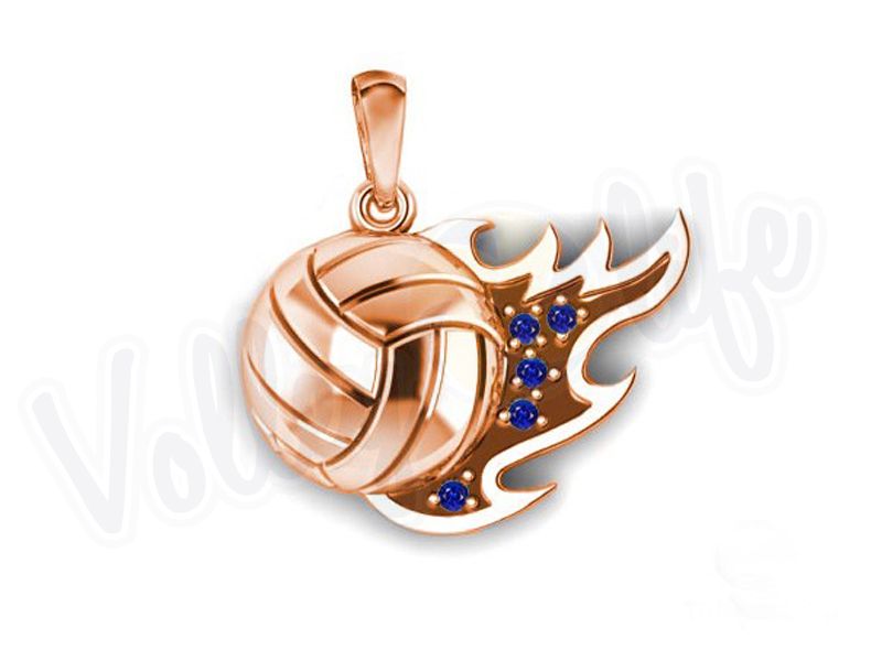 Кулон с позолотой «Летящий мяч»