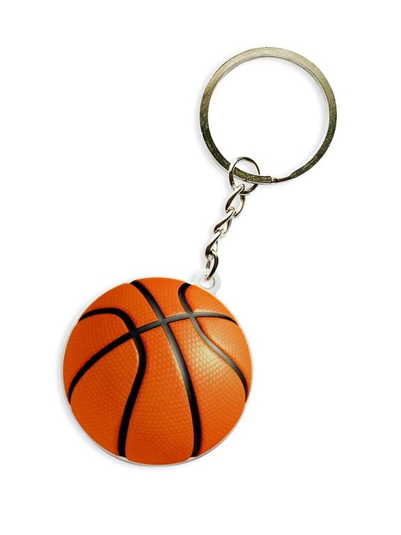 Брелок "Мяч баскетбол" (металлический плоский двусторонний)