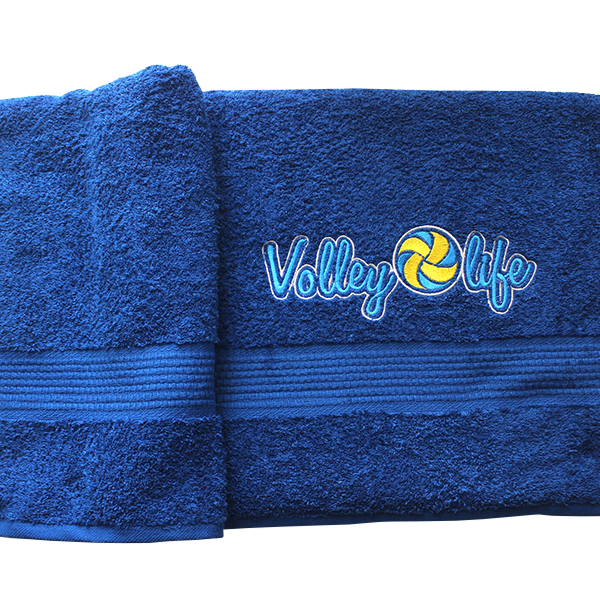 Полотенце среднее синее