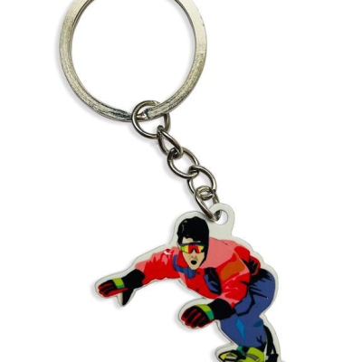 Брелок металлический Сноубордист