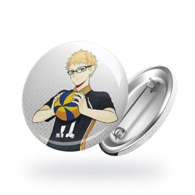 Значок аниме "Кей Цукишима с классическим мячом"