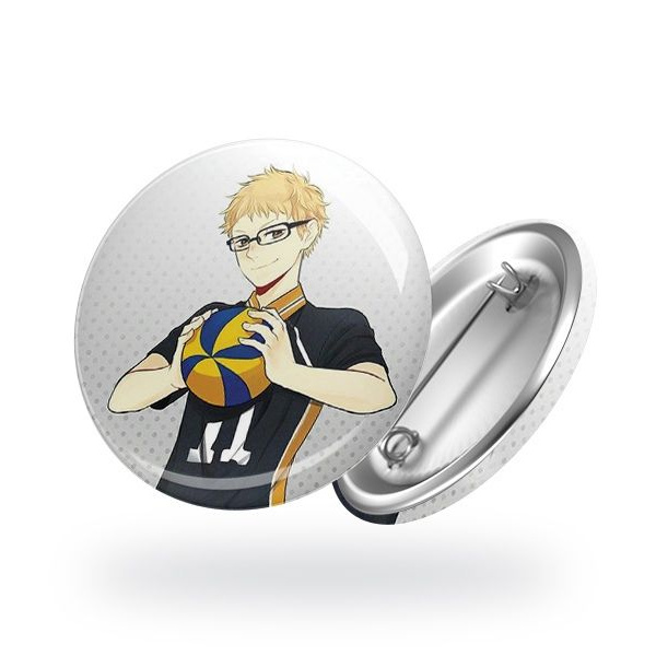 Значок аниме "Кей Цукишима с классическим мячом"