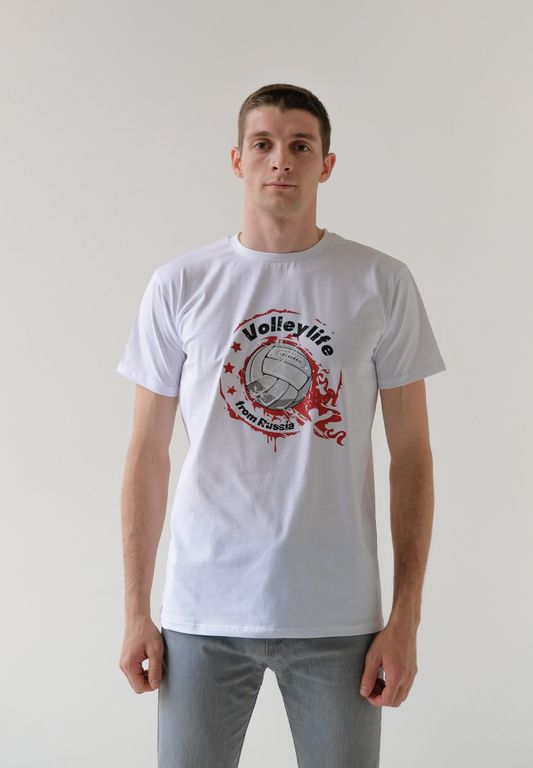 Футболка повседневная c принтом Volleylife (размер 50-56 )