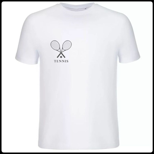 Футболка повседневная белая ТЕННИС