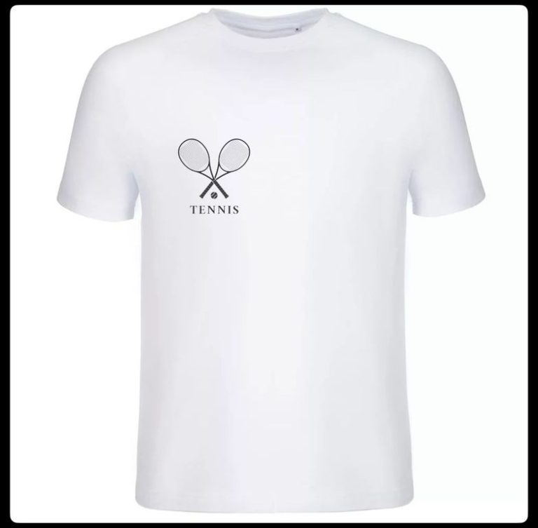 Футболка повседневная белая ТЕННИС
