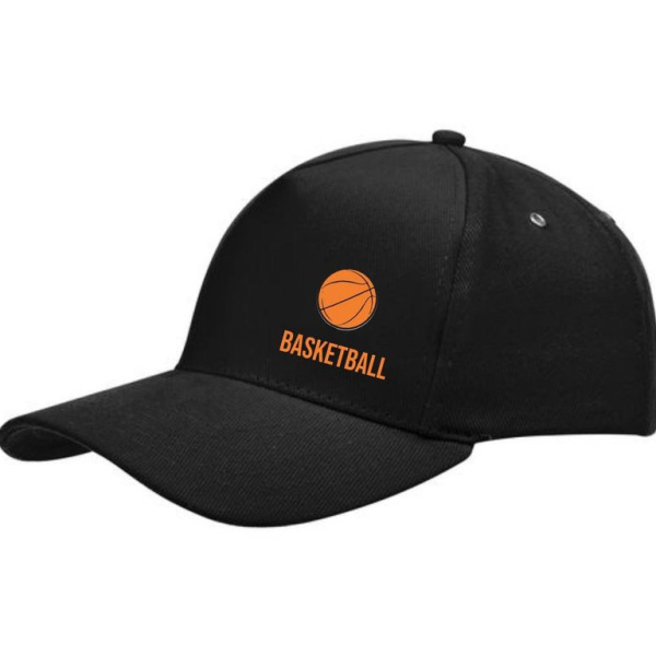 Кепка c козырьком черная (мяч классический)