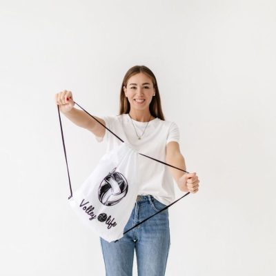 Рюкзак белый "Мяч рисованный"