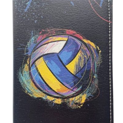 Обложка для паспорта "Мяч рисованный черный (без сердца)"