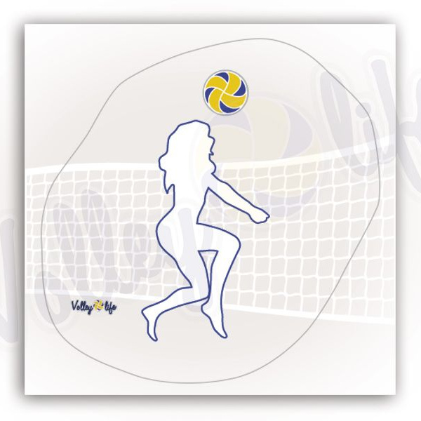 Наклейка на автомобиль "Девушка  с мячом"