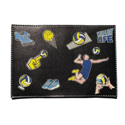 Обложка для паспорта черная со стикерами