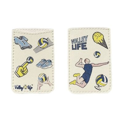 Чехол для пластиковой карты белый со стикерами